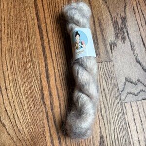 Sewrella Mohair Yarn Silk Rehearsal Neutral Lace Weight Gray Knitting Crochet